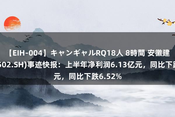   【EIH-004】キャンギャルRQ18人 8時間 安徽建工(600502.SH)事迹快报：上半年净利润6.13亿元，同比下跌6.52%