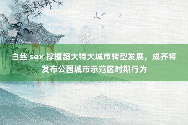   白丝 sex 撑握超大特大城市转型发展，成齐将发布公园城市示范区时期行为